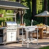 Tandefio Freestanding Outdoor Kitchen Utility Sink Set Stainless Steel Single