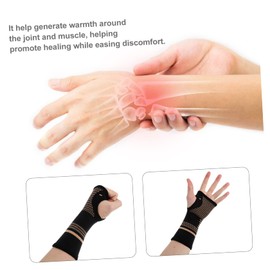 Gatuida 1 Pair High Elastic Wristband Sports Hand Brace Soccer Gloves Carpal Tunnel Wrist Brace Indoor Wrist Sleeve Football Glove Outdoor Copper Nylon Hand Rest Men and Women