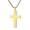 Gold Cross Necklace for Men Stainless Steel 18K Real Gold