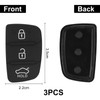 HTTYHT 3 Button Key Fob Rubber Pad Replacement Compatible with