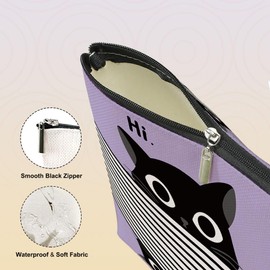 VICBOU Cat Gifts for Women, Cute Makeup Bag, Funny Cats Stuff Accessories Cat Lover Gifts for Women Girls Best Friends Cats Lady Pet Owner Breeder Friendship Mother's Day Birthday Cosmetic Bag