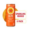 IZZE Sparkling Juice Beverage Blend, Mango, No Sugar Added, 8.4