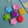 OVERTOYOU Pack Of 6 Silicone Baking Molds Reusable Flower Shaped
