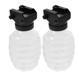 Gorise 2 Pack Plastic Subpackage Bottle, Bullets Refill Bottles Plastic Pineapple Bottle With Connector Splatter Ball Holder for Gel Shooter Game
