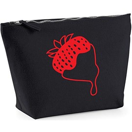 Hippowarehouse Strawberry printed make up cosmetic wash bag 18x19x9cm