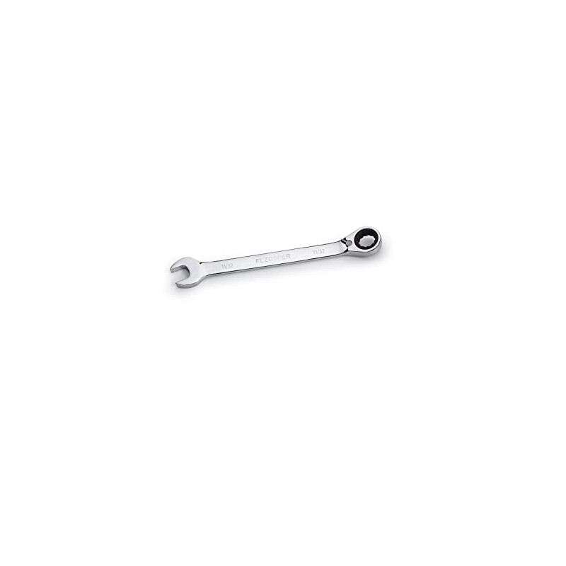 FLZOSPER 11/32-Inch SAE Reversible Geared Wrench,Box End Head 72-Tooth Reversible