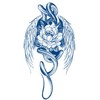 4 Sheets Temporary Wings Tattoo Snake Tattoo Semi-Permanent Sword Tattoo