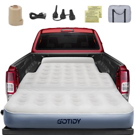 GOTIDY Inflatable Truck Bed Mattress 5ft-5.5ft for Honda Ridgeline Tacoma Jeep Gladiator JT, Truck Bed Air Mattress, Tailgate Extension for Tacoma Mattress, Built in Pump, Toyota Tacoma Accessories