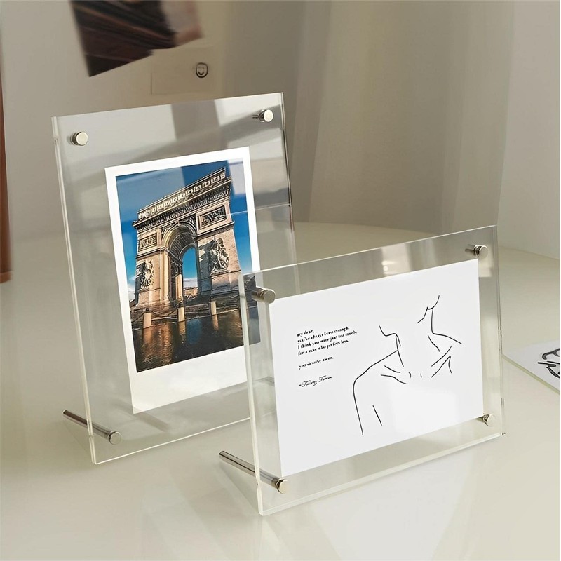 A5 Clear Acrylic Photo Frame, Clear Picture Frame, Wall Mounting,