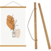 Magnetic Poster Frame Hanger, Natural Teak, Wooden Poster Hanger for