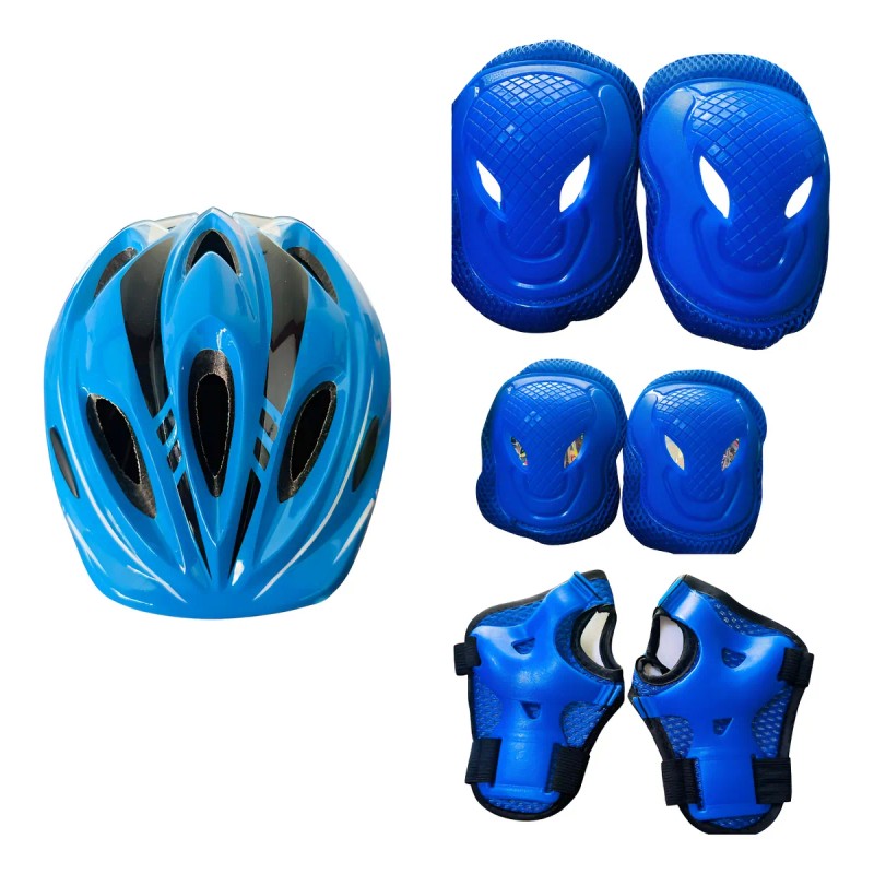 Casco Infantil Imperio Con Muñequeras, Rodilleras Y Coderas