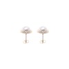 Karen Millen Logo Pearl Stud Earrings for Women (Gold/Pearl)