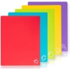 CADONO 5 Pieces Flexible Plastic Cutting Board Mats with Food