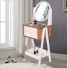 Ugos Furniture Makeup Station and Vanity Table Set with Mirror,