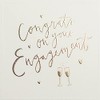 Cloud Nine Engagement Congratulations Card from Paperlink - Champagne and Hearts - Foil Finish - for Both of You