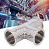 Triple Clamp Tee 3 Way 304 Stainless Steel Hose Pipe