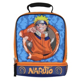 Naruto Lunch Box Anime Manga Insulated Dual Compartment Kids Lunch Bag Tote
