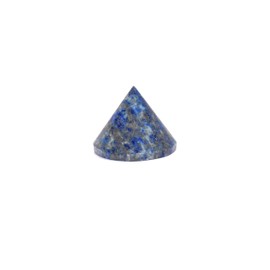 L PEDRA & CRYSTAL Conical Pyramid Energy Generator – Crystal Cone for Vastu, Meditation, Chakra Balancing, and Home Decor | Spiritual Gemstone Showpiece (Lapiz Lazuli Conical Pyramid)