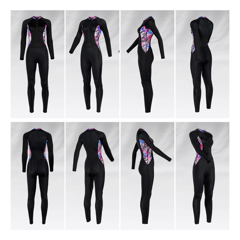 Aomiun Costume da bagno da donna a maniche lunghe, protezione