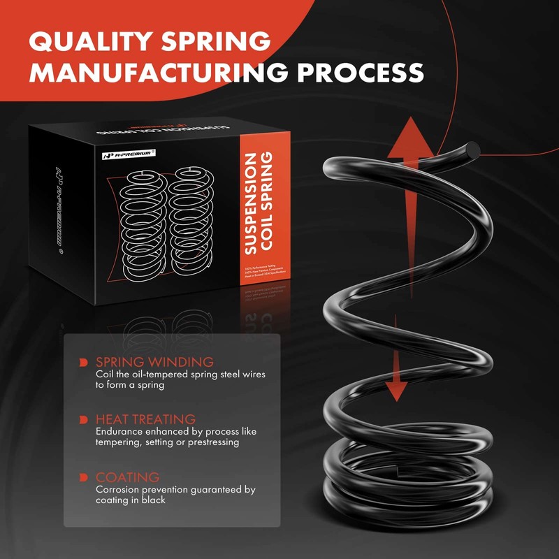 A-Premium 2Pcs Rear Suspension Coil Spring Set Compatible with Nissan