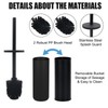 Toilet Brush, Black Toilet Brush, Includes 2 Brush Heads and
