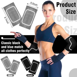 2 Pair Elbow Pads Volleyball Sport Breathable Protective Support Gel Pad Arm Compression Sleeves for Teen Girls Boys Basketball Football Skating(Black, Gray)