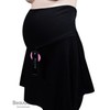 Maternity Brushed Fleece Belly Band Flare Skirt SN2111-0197 Charcoal/FREE
