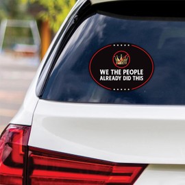 No Kings in America Vinyl Sticker, Resist Hate Decal, Anti-Trump, No Kings Liberty Sticker, Resist Fascism Car Bumper Sticker, 6" x 4.5"