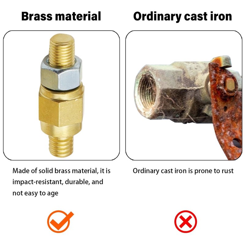 BELOMI 2 Pack Car Side Post Battery Terminal Brass Stud,