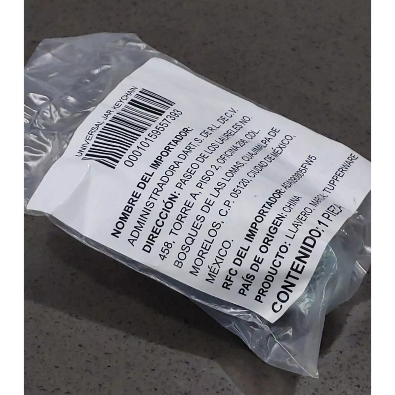 Tupperware Miniature Universal Jar Keychain Peacock Color New.