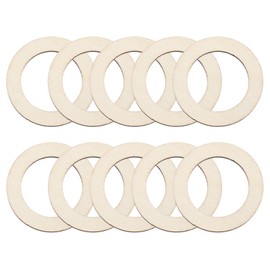 MECCANIXITY 1.2 Inch Unfinished Wood Rings Natural Wooden Ring Circle Flat Round Shape Ornaments Wooden Slices for Frames, DIY Crafting Projects, Painting, Home Decor, 100Pcs