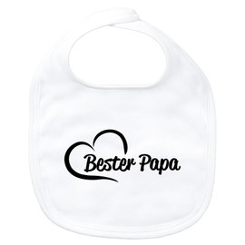 Huuraa Baby Lätzchen Bester Papa Herz Geschenk White Bio Baumwolle Bester Papa Präsent