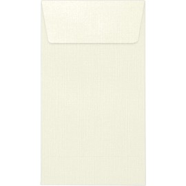 #5 1/2 Coin Envelopes - Self Sealing Small Envelopes for Cash, Business Cards, Jewelry, Seeds with Peel & Press - 80lb Natural Linen, Size: 3 1/8 x 5 1/2, 50 Pack - 512CO-59-50