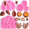 ZiXiang Pine Cone Silicone Mold Squirrel Tree Stump Fondant Molds