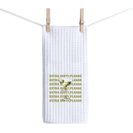 TSOTMO Dirty Martini Towel Cocktail Drinks Gift for Dirty Martini Lovers Martini Bar Gift Cocktail Lover Gift (Extra Dirty)