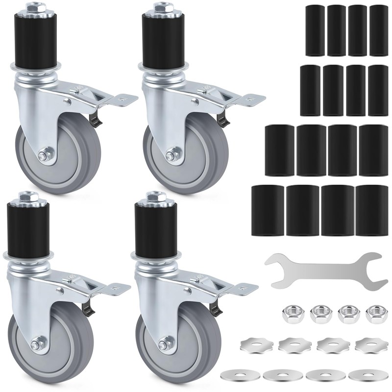 ERKOON 3 Inch Prep Table Caster Wheels Set, 4 Heavy
