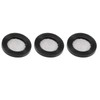 TOP-VIGOR 3Pcs Black Rubber Flat Washer 24mm OD 16mm ID