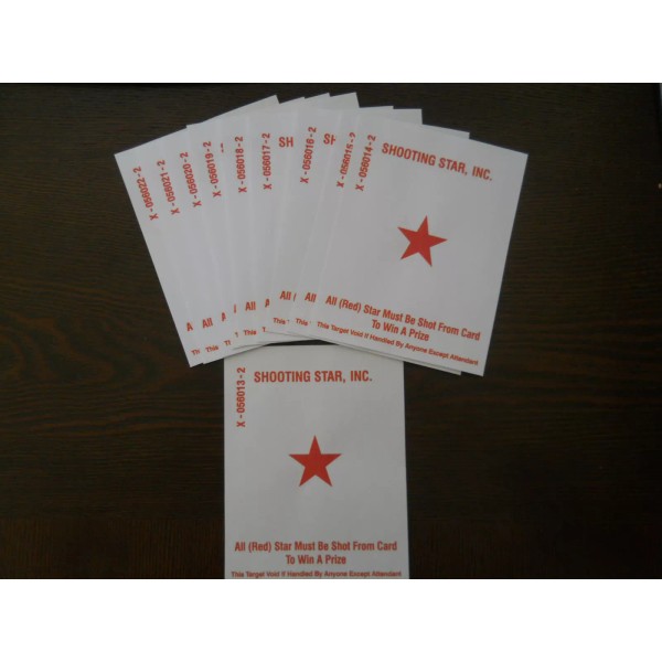 Shooting Star Inc. targets, Red Star, Pack of 10, classic,