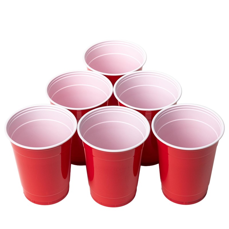 Buy & Delight Red Disposable Plastic Cups, 12 oz (350ml),