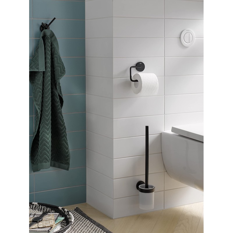 Emco Round Toilet Brush Set, Toilet Brush with Metal Holder
