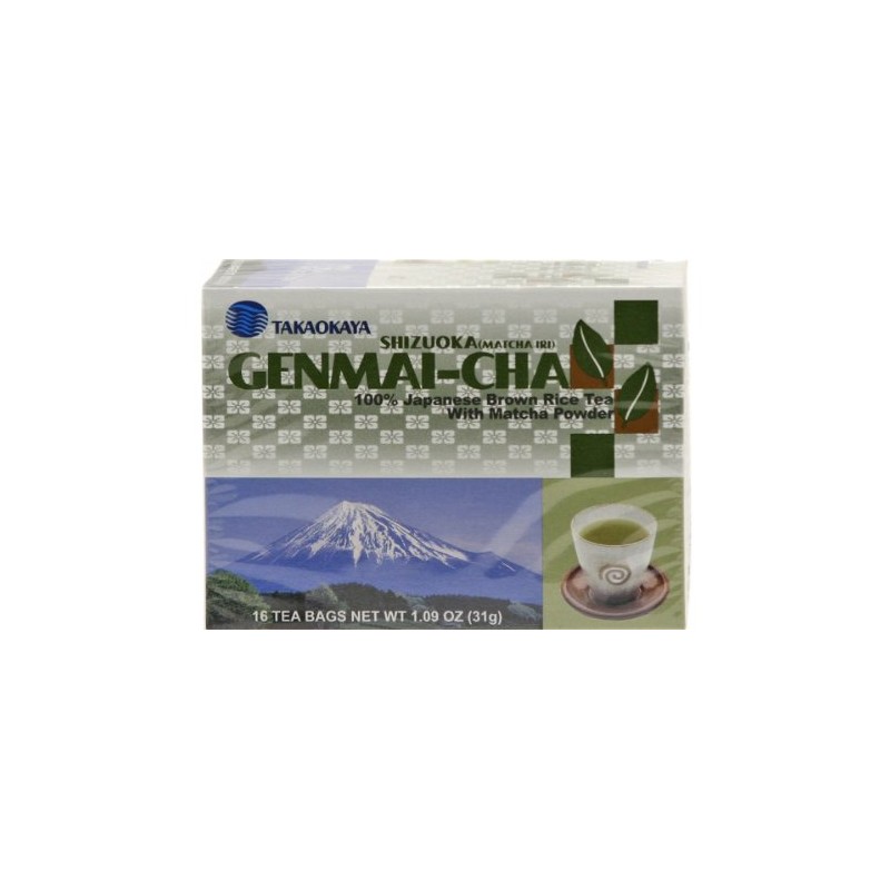 Takaokaya Japanese Brown Rice Tea with Matcha Powder (Genmai Cha),