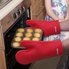 Alselo Oven Mitts Heat Resistant Silicone Kitchen Gloves for 550