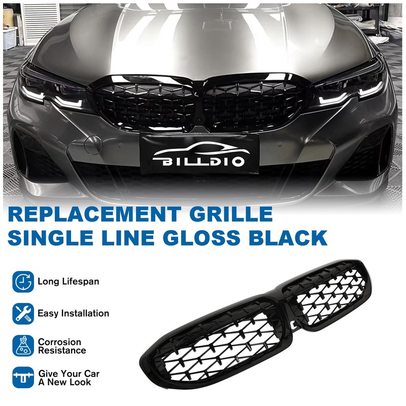 BILLDIO G20 Grill - Black Kidney Grille Compatible With 2019-2022