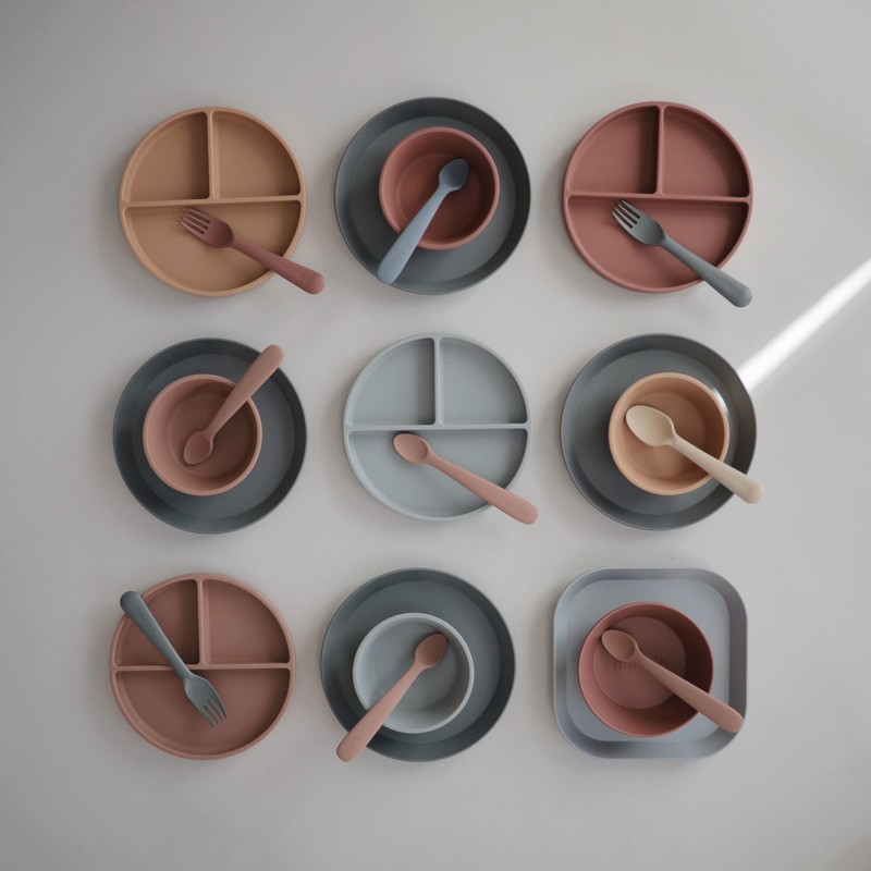 mushie Flatware Fork and Spoon Set for Kids | Made