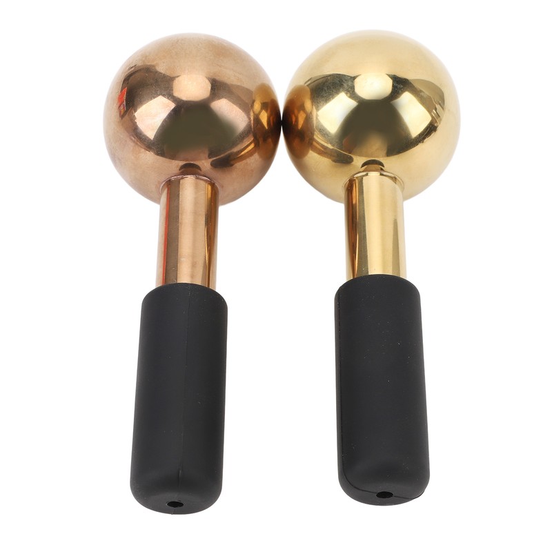 2PCS Ice Globes for Facials Unbreakable Steel Cooling Roller Cryo