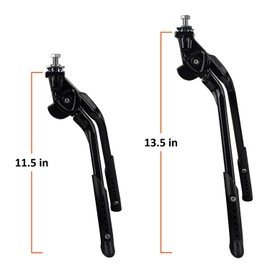 BV Bike Kickstand, Center Mount Bicycle Stand - Length Adjustable, Foldable Double Leg for 24"-28" Bikes