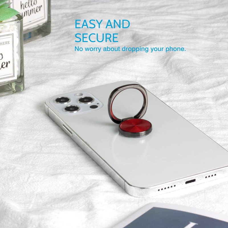 [2 Pack] Rounded CD Texture Cell Phone Ring Holder Stand,