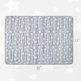 Dog Mat, Soft Bed Mat with Cute Prints, Anti-Slip Bottom Dog Mat for Medium Large Dogs (22" X 35"). Machine Washable Pet Mattress for Dog Sleeping