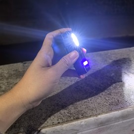 1000 Lumen Rechargeable Mini Flashlight with Magnet, Flat EDC Flashlight with Clip Super Bright 6 Modes Light Portable Ultra-Light Bright Waterproof Pocket Light for Working, Camping, Emergencies