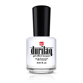 duri Durilaq, DUO4D Blank, Pure White Opaque Gel Effect Lacquer and Top Coat, Opaque Full Coverage with a Glossy Top Coat, 0.61 Fl Oz Each